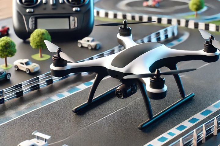 DJI Phantom FC40 - Fun at the races